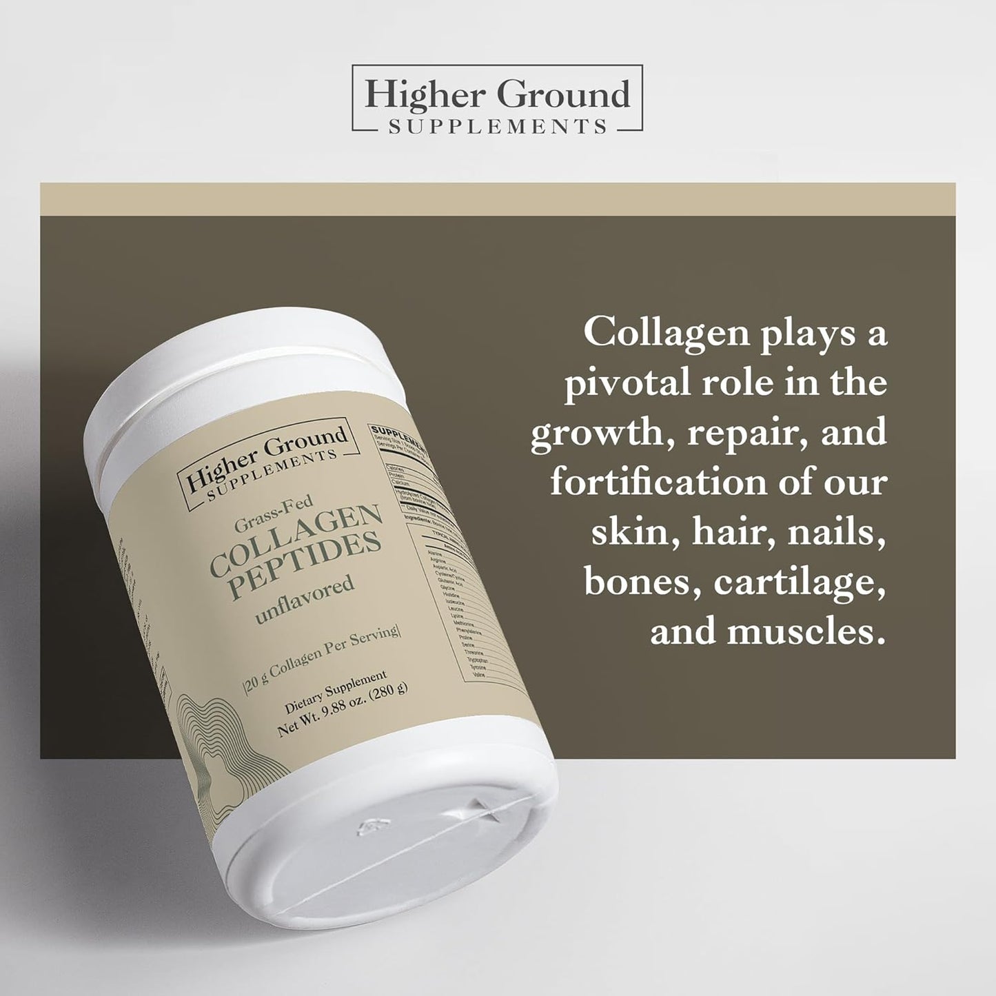 Premium Grass-Fed Collagen Peptides for Skin, Hair, and Joint Health | Non-GMO, Gluten-Free, 18g Protein | Unflavored, 378g