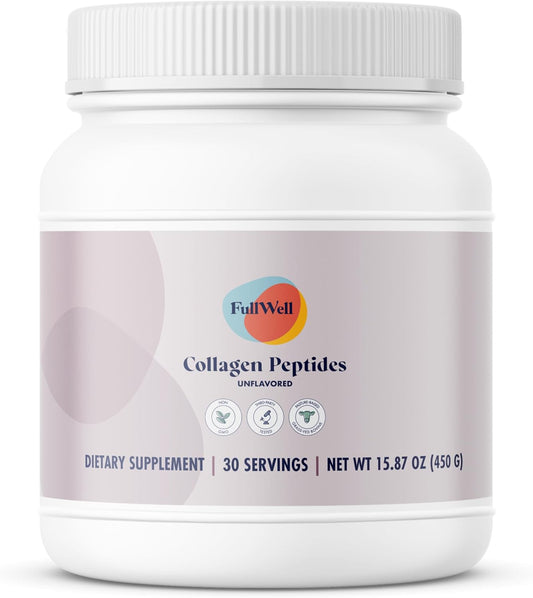Premium Grass-Fed Collagen Powder for Women, 15g Unflavored Peptides, Safe for Breastfeeding & Pregnancy, 30 Servings