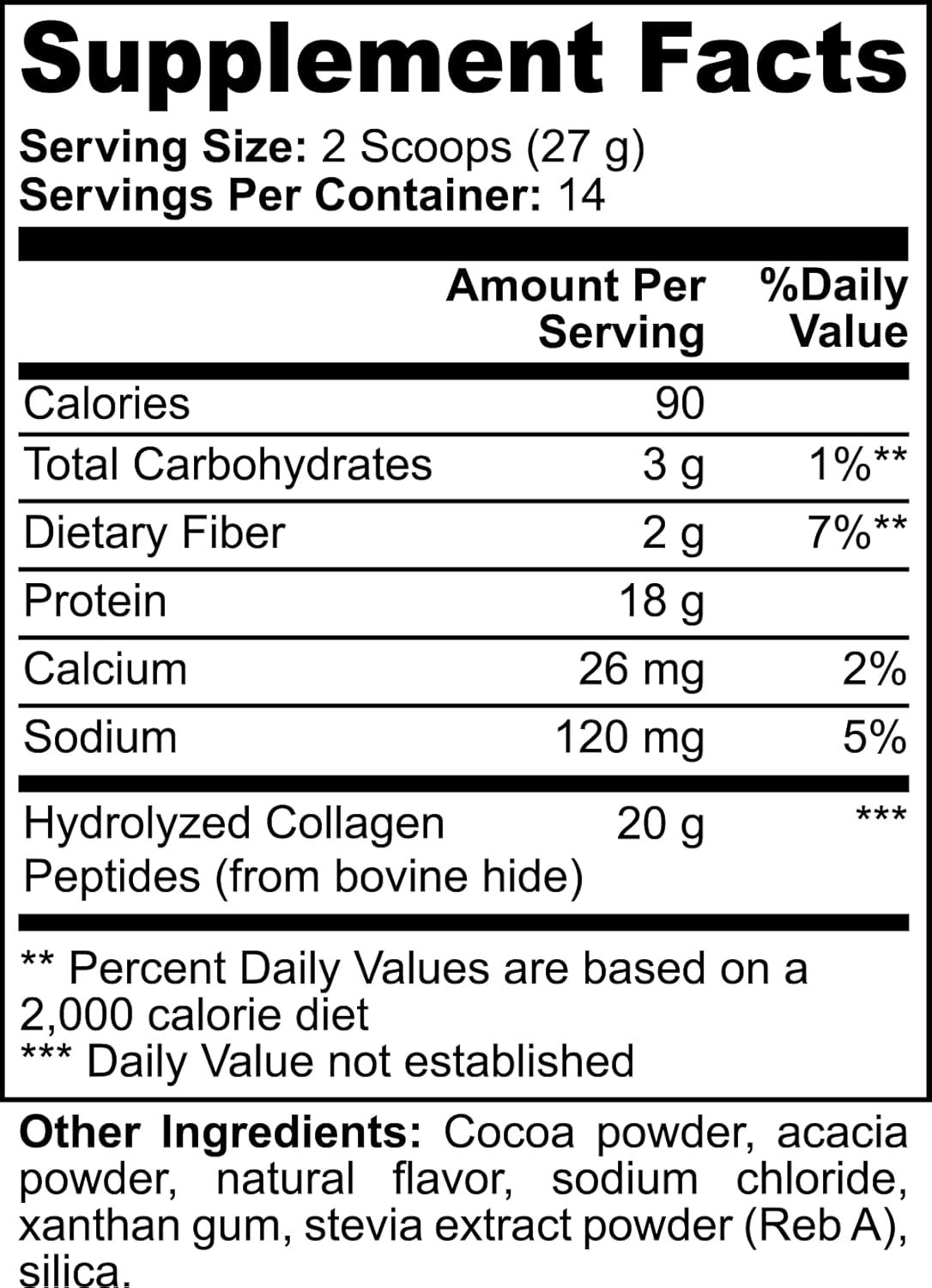 Premium Grass-Fed Hydrolyzed Collagen Peptides Powder (Chocolate) - Supports Hair, Skin, Nails, and Joints - Type I & III Collagen Supplement for Women and Men