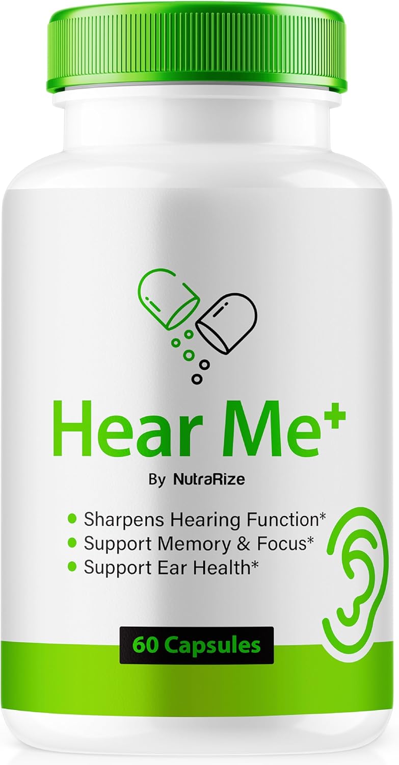 Premium HearMe+ Capsules for Healthy Hearing - Natural Ear Formula, Ear Health Support - 60 Pills