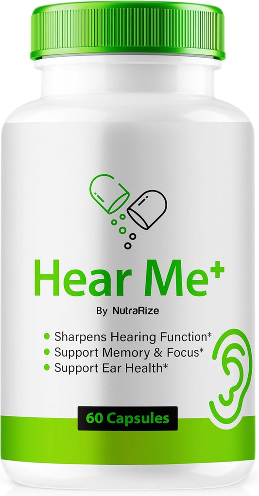 Premium HearMe+ Capsules for Healthy Hearing - Natural Ear Formula, Ear Health Support - 60 Pills