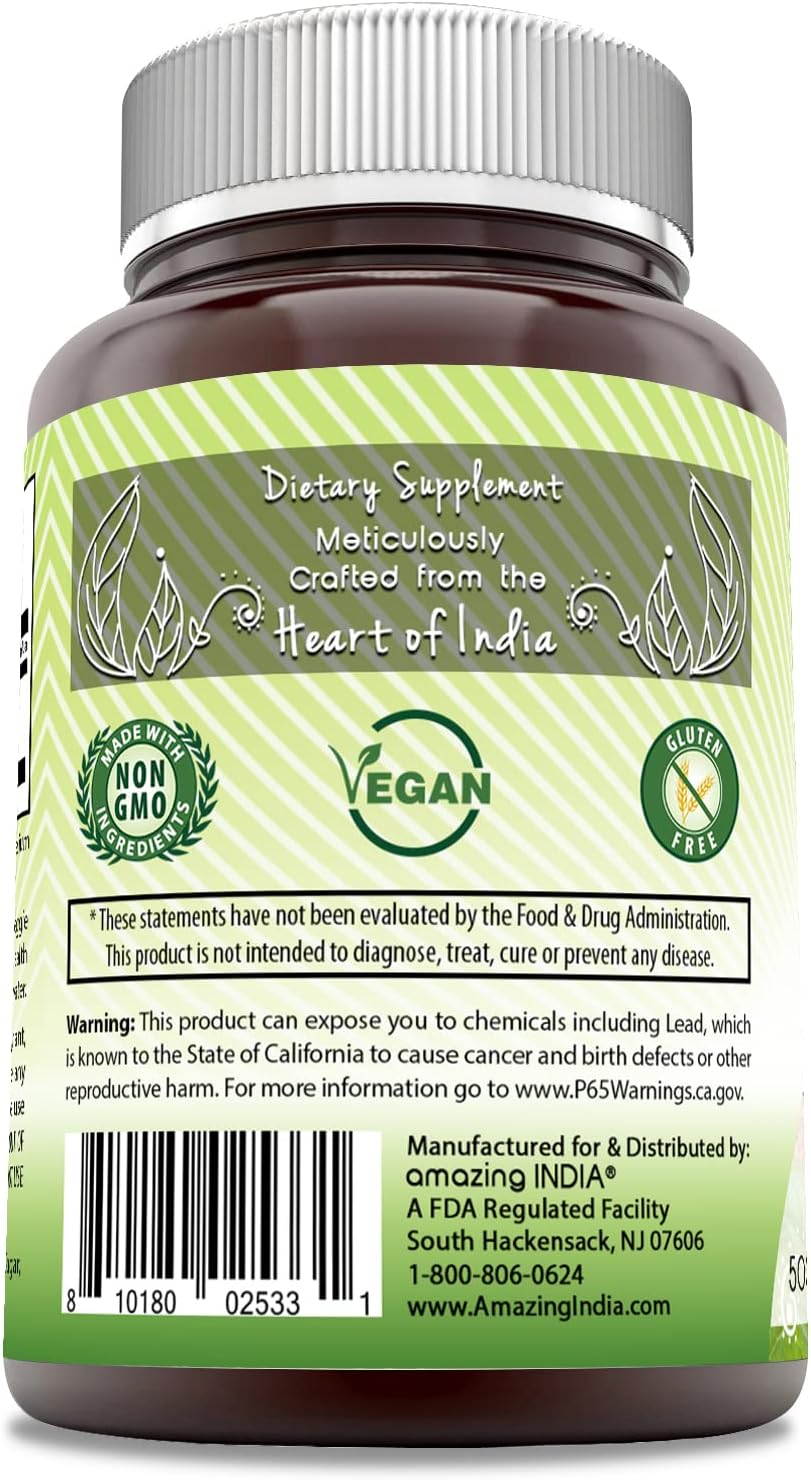 Premium India Neem Leaf Supplement | 500mg Veggie Capsules | Non-GMO & Gluten-Free | Made in USA | Natural Neem