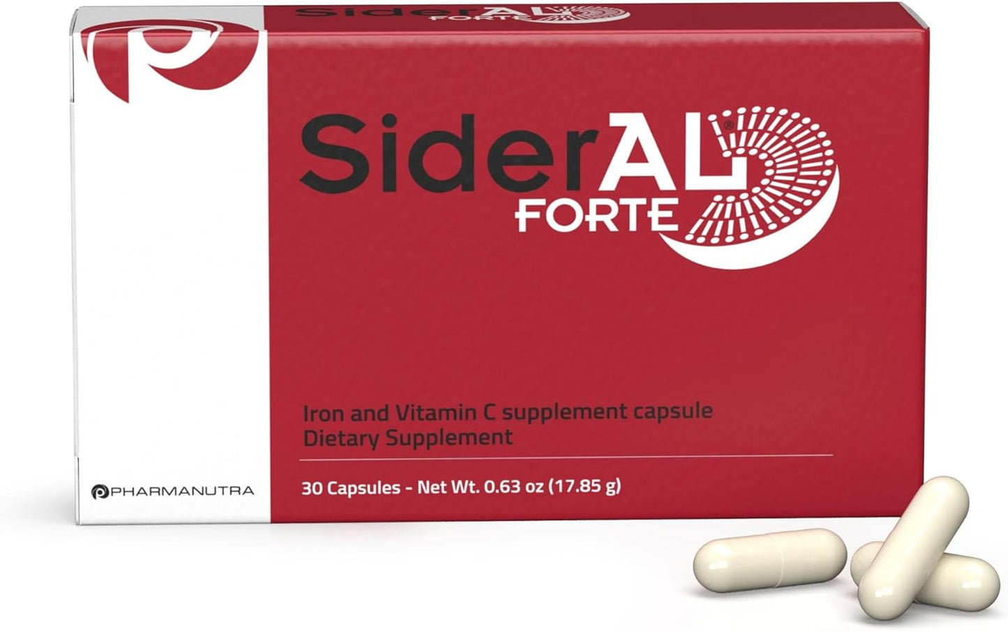Premium Iron Supplement with Vitamin C for Men & Women - Supports Anemia & Iron Deficiency - High Absorption - Gentle on Stomach - Non-Constipating - 30 Capsules