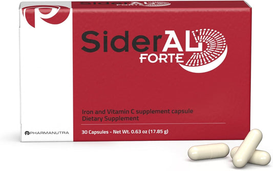 Premium Iron Supplement with Vitamin C for Men & Women - Supports Anemia & Iron Deficiency - High Absorption - Gentle on Stomach - Non-Constipating - 30 Capsules