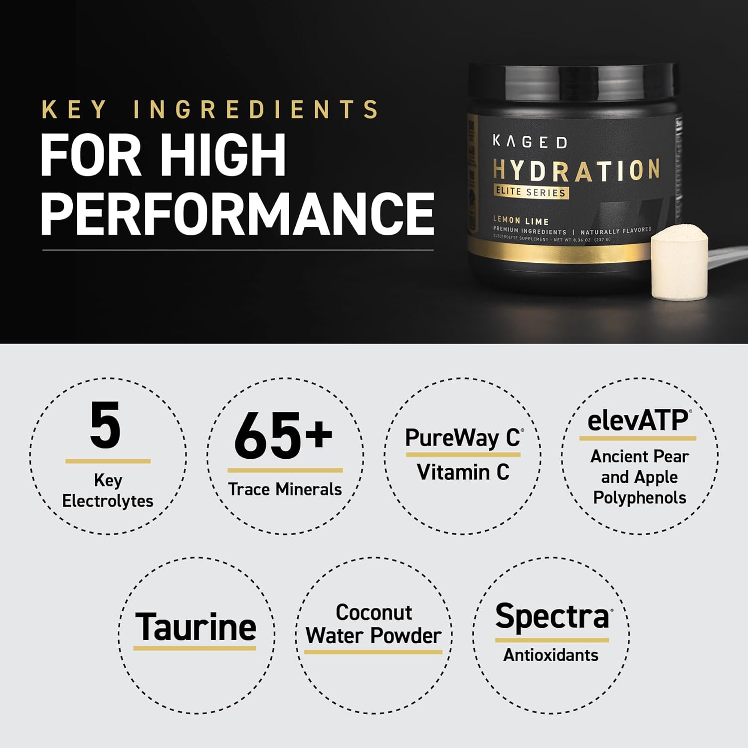 Premium Lemon Lime Electrolyte Powder Supplement for Intra and Post Workout Hydration - 14 Travel Packets