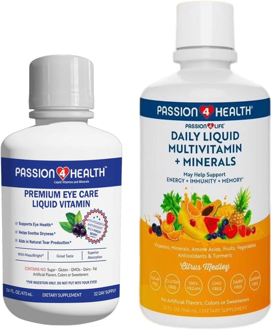 Premium Liquid Eye Care Vitamins Bundle by Passion 4 Life