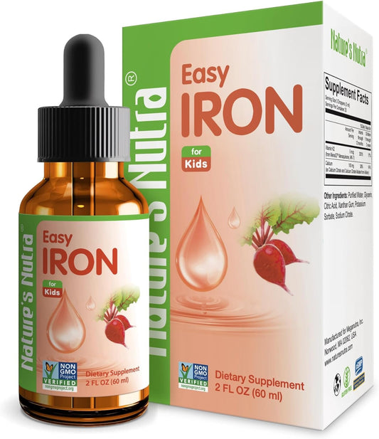 Premium Liquid Iron Supplement for Baby, Infant, Kids & Children - Non-GMO, Kosher, 2 Fl. Oz - Supports Anemia & Healthy Hemoglobin Levels