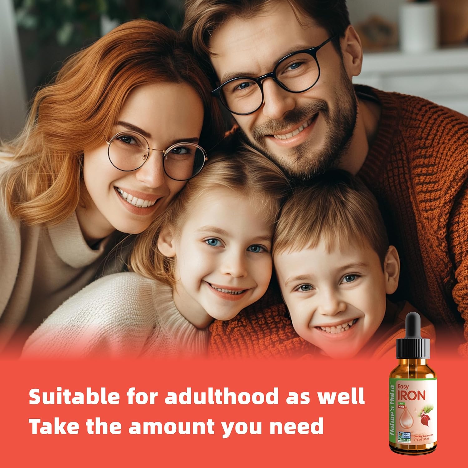 Premium Liquid Iron Supplement for Baby, Infant, Kids & Children - Non-GMO, Kosher, 2 Fl. Oz - Supports Anemia & Healthy Hemoglobin Levels