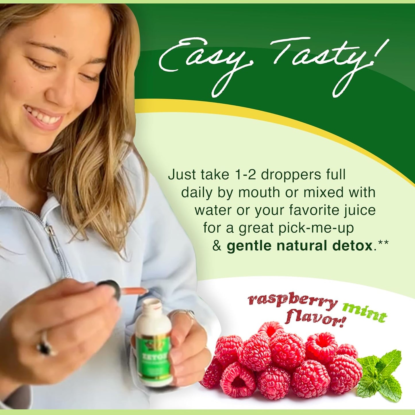 Premium Liquid Zeolite Detox Drops for Kids and Adults - Methyl Vitamin B12 and D3 Infused - Supports Daily Detox, Energy, and Focus - 60 Servings