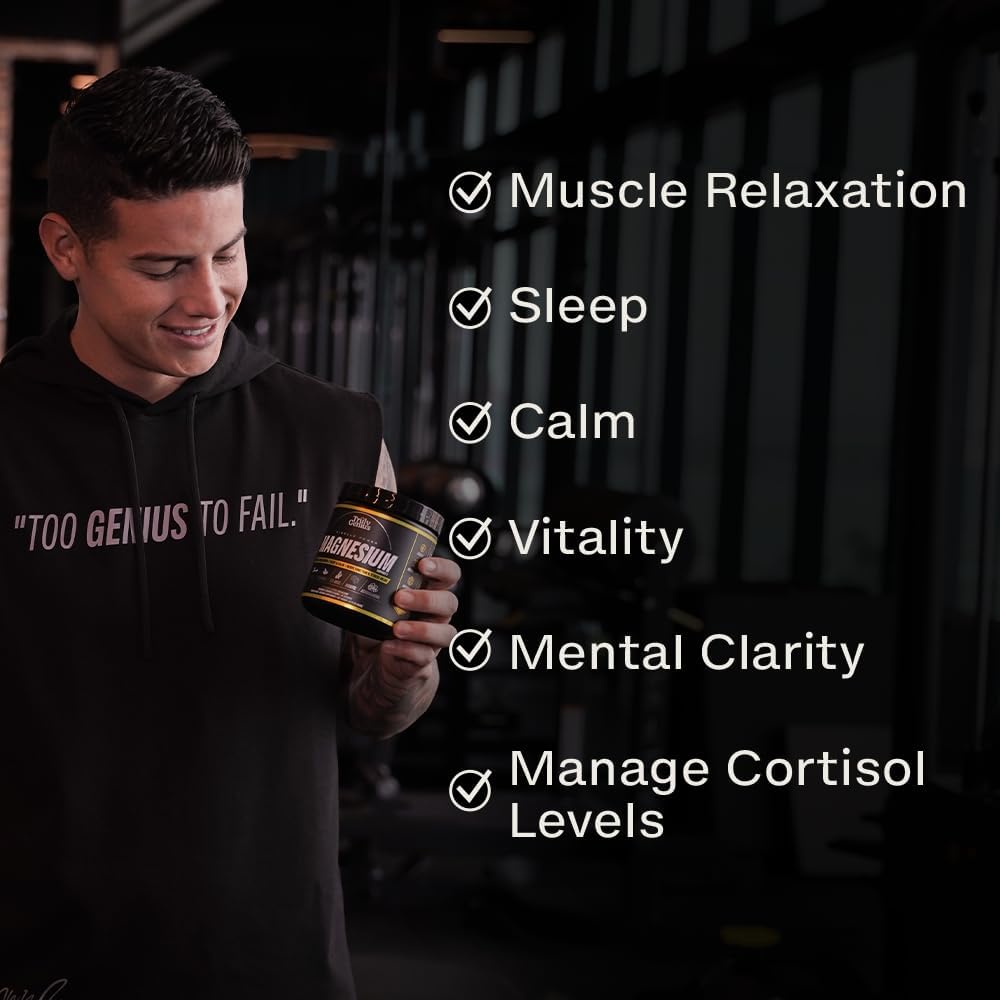 Premium Magnesium Glycinate Powder with L-Theanine, Ashwagandha, Valerian Root for Muscle Repair - High Absorption - 30 Servings - Coconut Lemonade Flavor