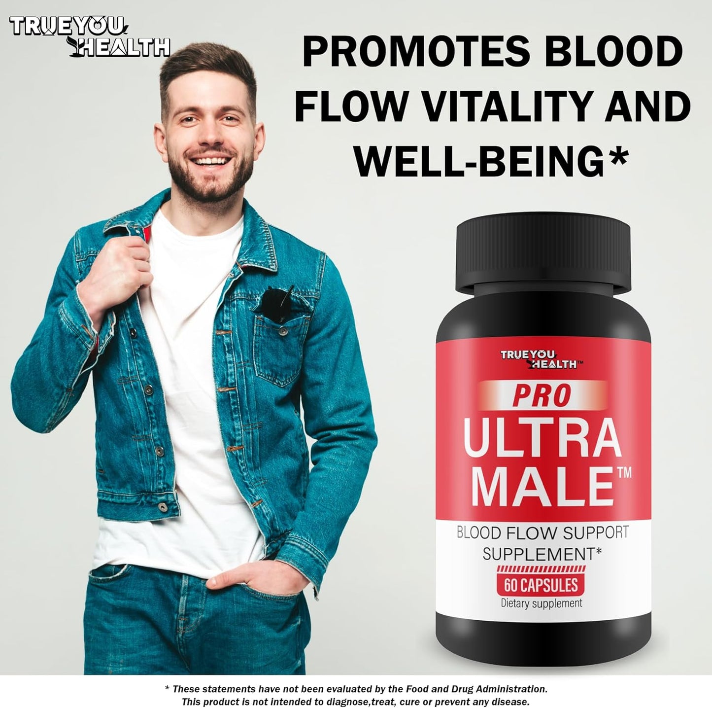Premium Male Blood Flow Support Supplement for Enhanced Circulation - Advanced Formula for Men's Cardiovascular Health - Boost Blood Flow Naturally with Our Top-rated Capsules