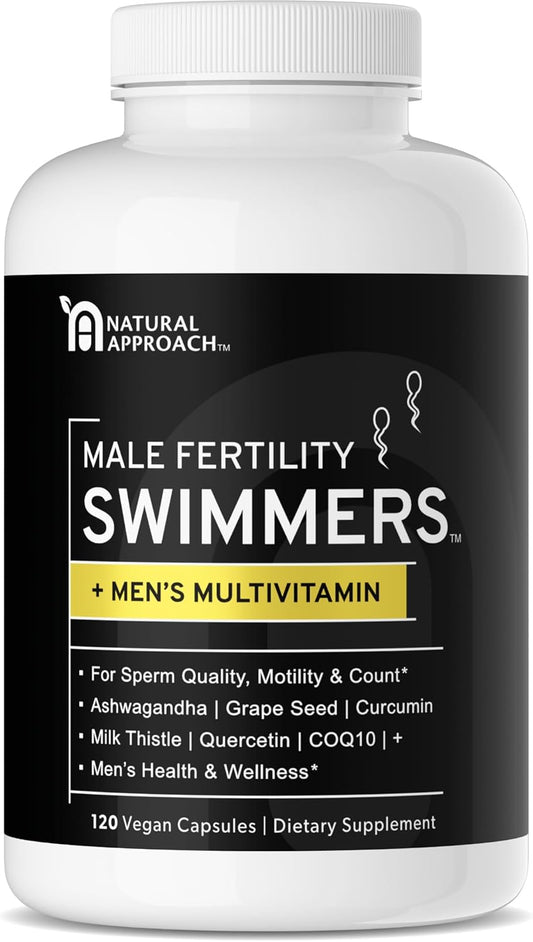 Premium Male Fertility Blend for Healthy Conception - 120 Capsules | Natural Swimmers Support for Men | Optimal Sperm Count & Motility | Multivitamin & Prenatal for Male Health