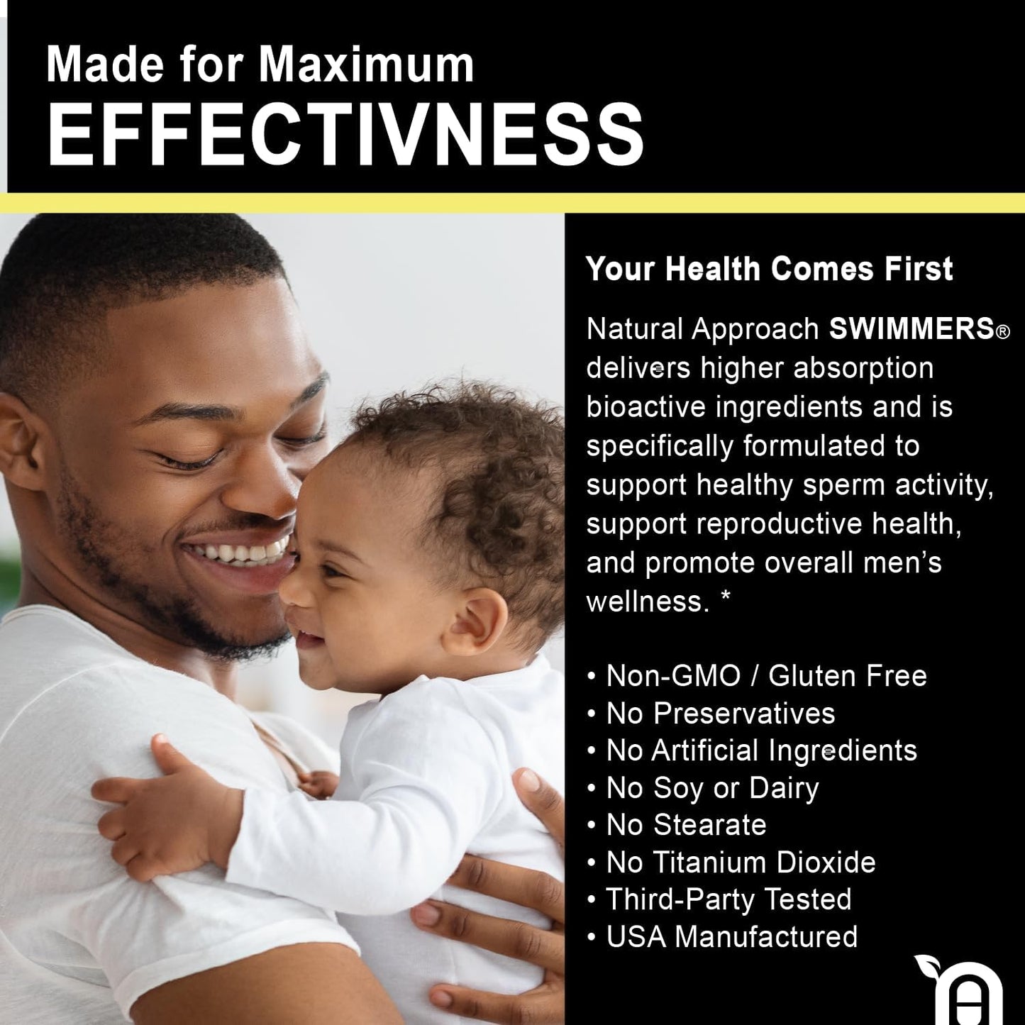 Premium Male Fertility Blend for Healthy Conception - 120 Capsules | Natural Swimmers Support for Men | Optimal Sperm Count & Motility | Multivitamin & Prenatal for Male Health