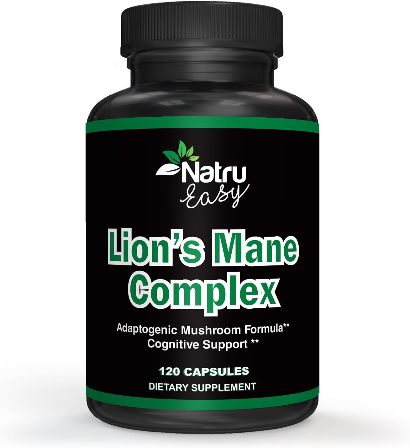 Premium Max Strength 5 in 1 Lion's Mane Complex - Non GMO Formula - 4 Months Supply - Adaptogenic Mushroom Blend - 3rd Party Tested - USA Made