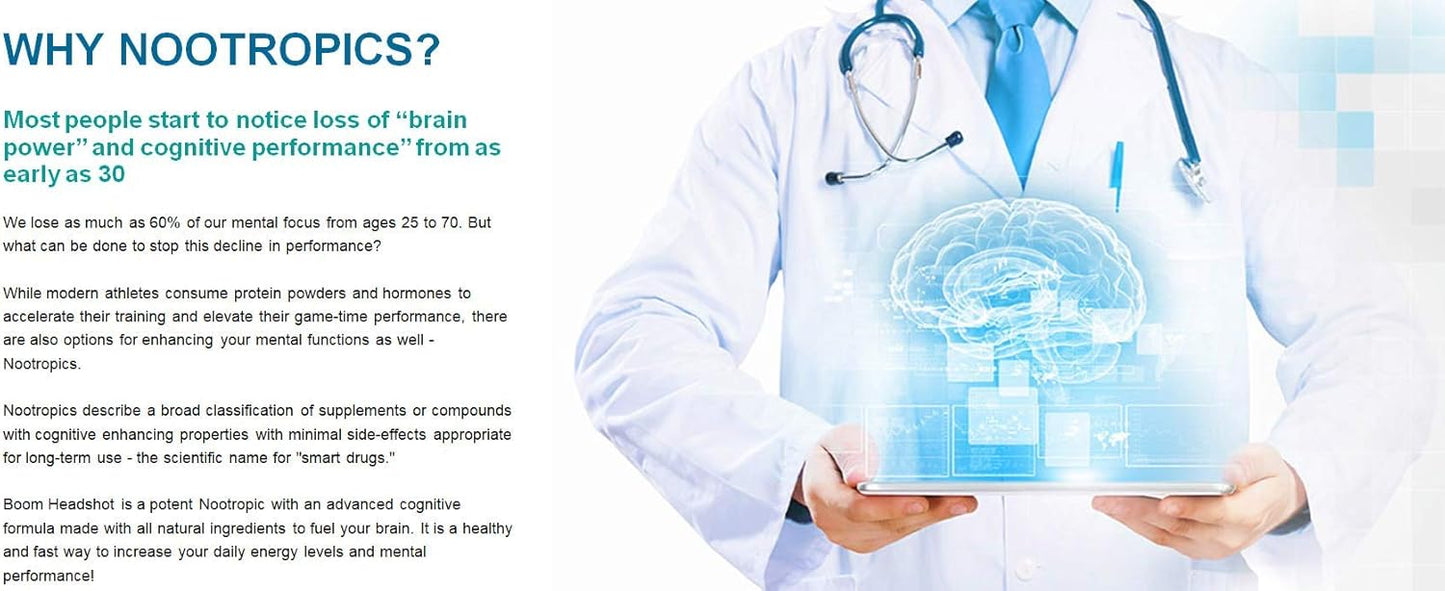 Premium Memory Boosting Supplement with Taurine for Enhanced Mental Endurance and Focus - Natural Nootropic Brain Formula by Silver Fox Supplements