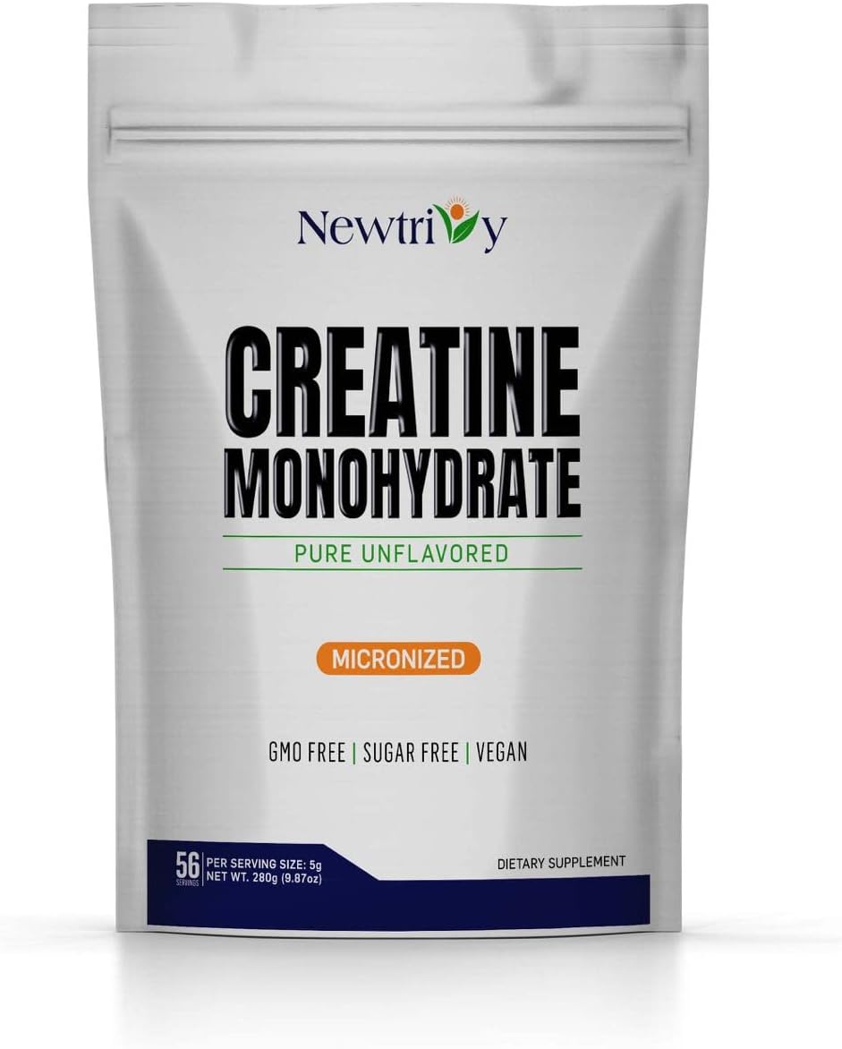 Premium Micronized Creatine Monohydrate Powder - Pure and Unflavored - 280g (9.8oz)