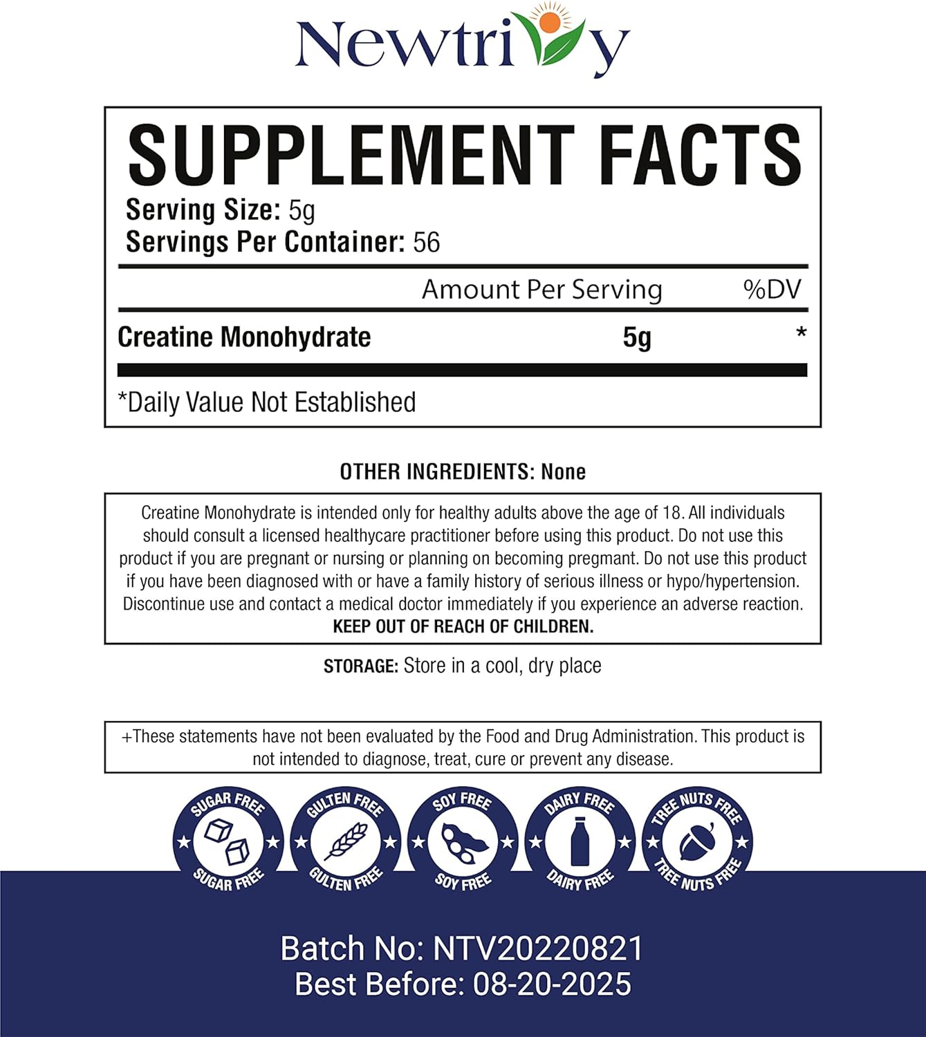 Premium Micronized Creatine Monohydrate Powder - Pure and Unflavored - 280g (9.8oz)