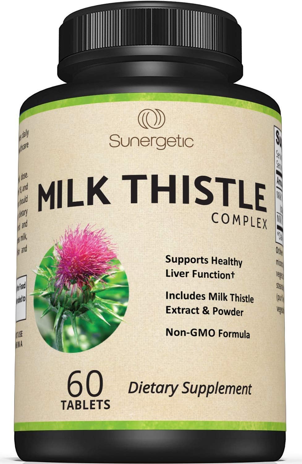 Premium Milk Thistle Complex for Healthy Liver Function - Detox & Cleanse - Powerful Extract & Seed Powder - 60 Tablets