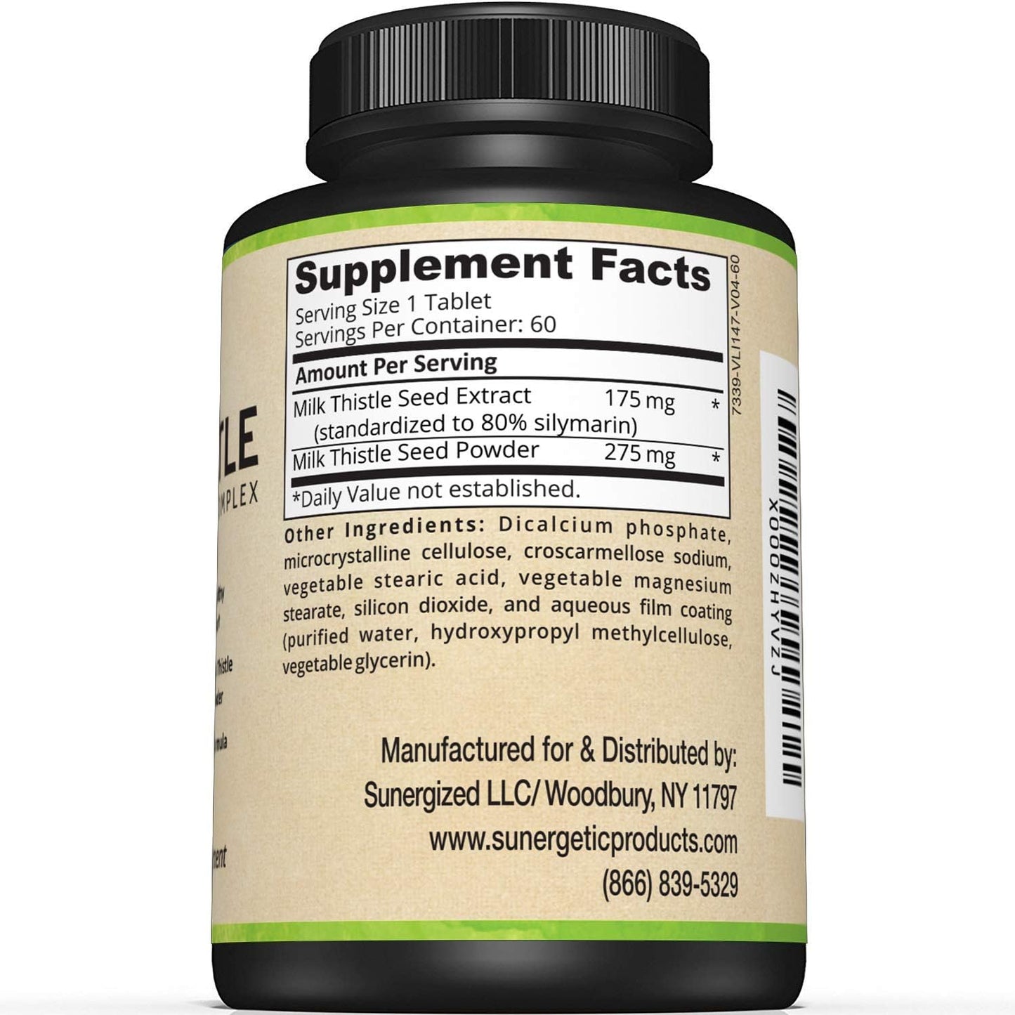 Premium Milk Thistle Complex for Healthy Liver Function - Detox & Cleanse - Powerful Extract & Seed Powder - 60 Tablets