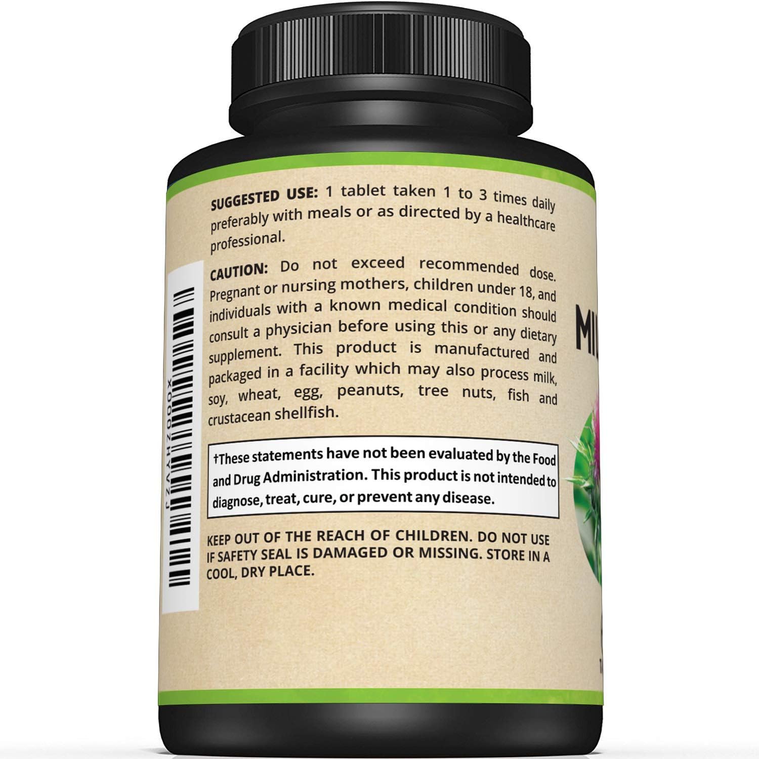 Premium Milk Thistle Complex for Healthy Liver Function - Detox & Cleanse - Powerful Extract & Seed Powder - 60 Tablets