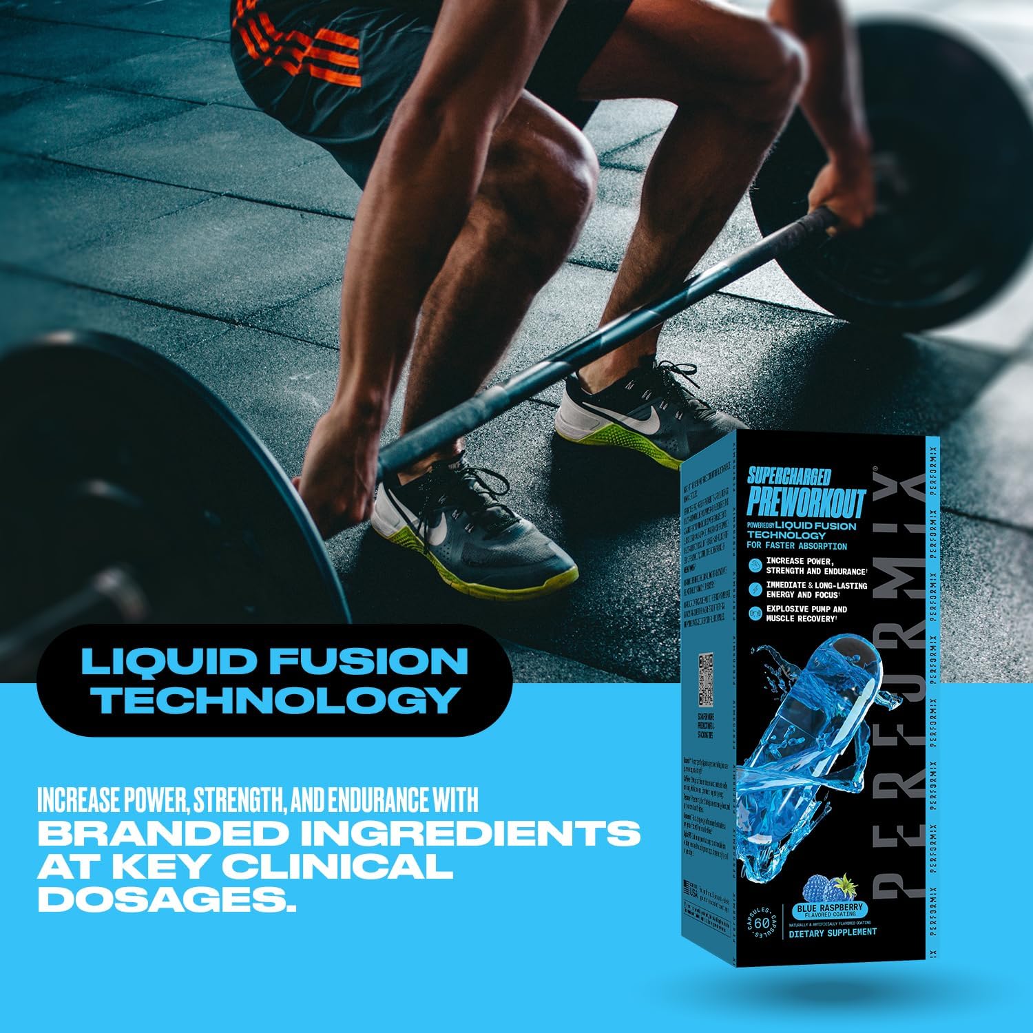 Premium Muscle Supporting Preworkout Capsules with Sustained Energy, Endurance, and Focus for Hardcore Training - Includes Oceanix and Alpha GPC - 60 Count