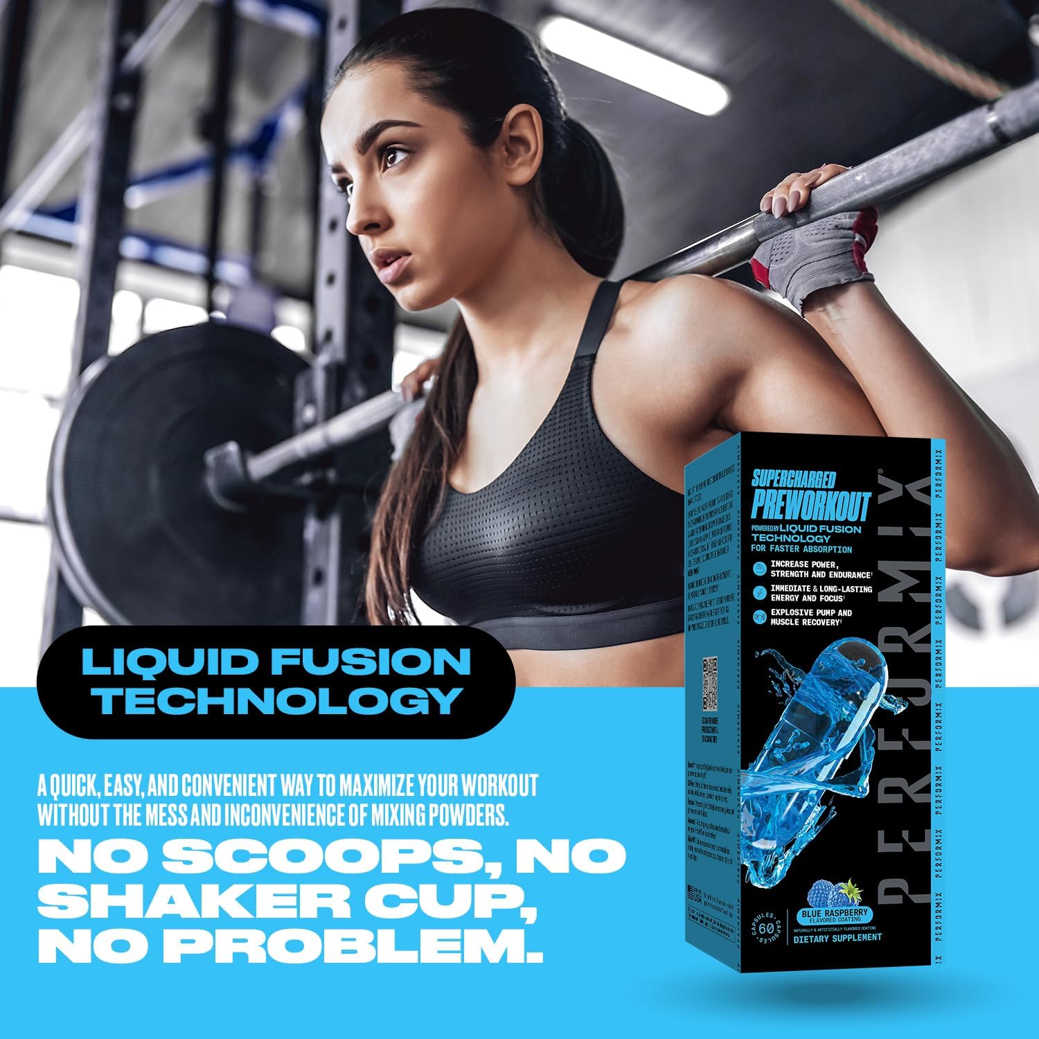 Premium Muscle Supporting Preworkout Capsules with Sustained Energy, Endurance, and Focus for Hardcore Training - Includes Oceanix and Alpha GPC - 60 Count