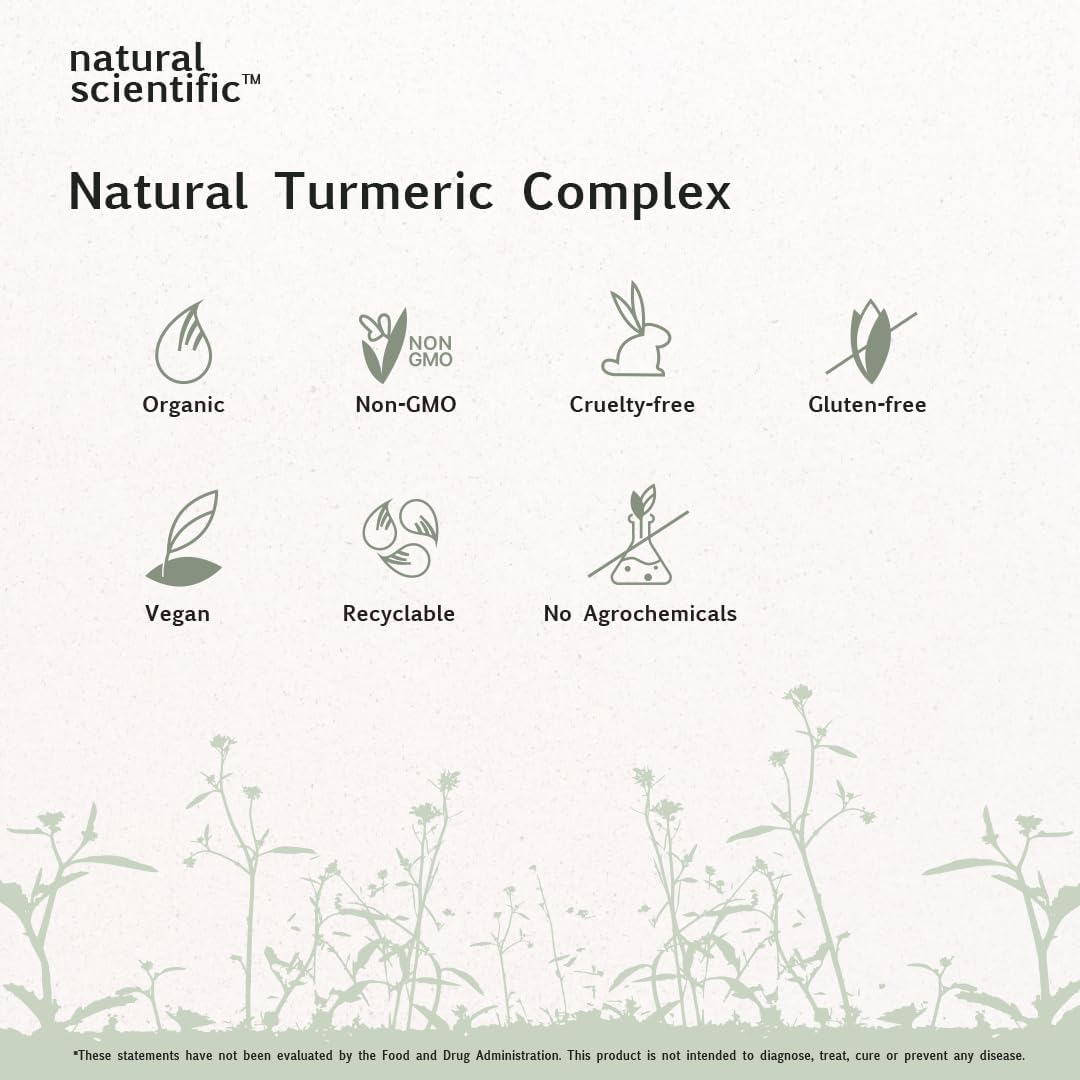 Premium Natural Scientific Turmeric Supplement with Curcumin and Piperine - 30 Capsules - Dietary Aid