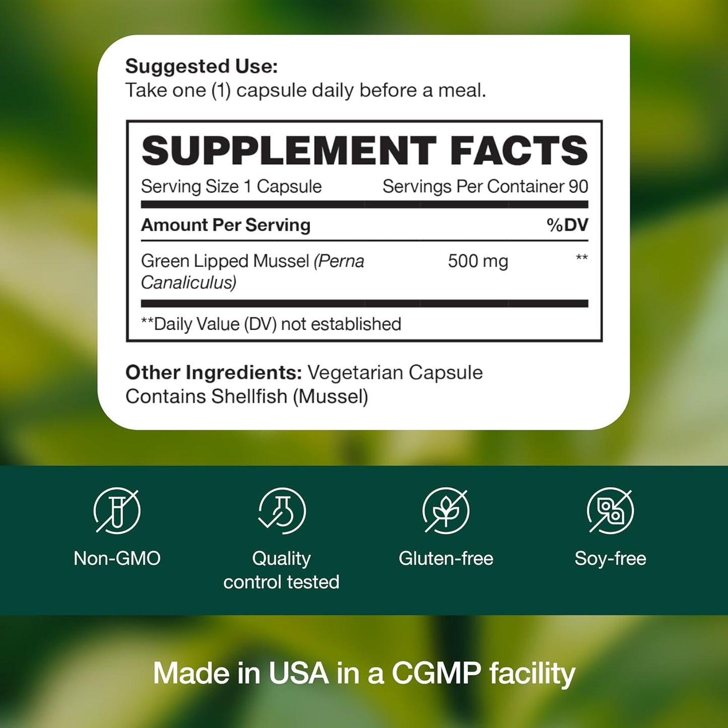 Premium New Zealand Green Lipped Mussel Capsules - DNA Verified & Potent Omega Supplement for Joint Health - 90 Capsules