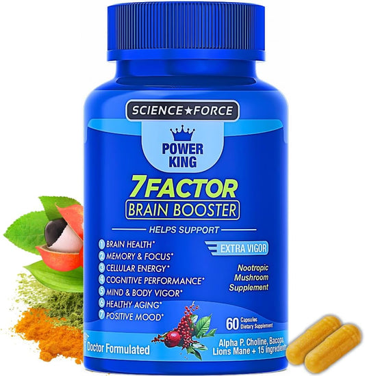 Premium Nootropic Brain Supplement for Memory, Focus, and Cognitive Performance - Boost Energy, Mental Clarity, and Vigor - With Shilajit, Alpha Choline, Lion's Mane, Bacopa, and More