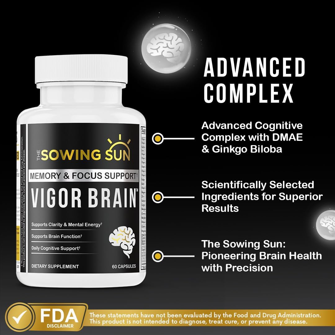 Premium Nootropic Supplement for Concentration, Brain & Memory Support - 40 Unique Ingredients including DMAE, Choline & Bacopa Monnieri