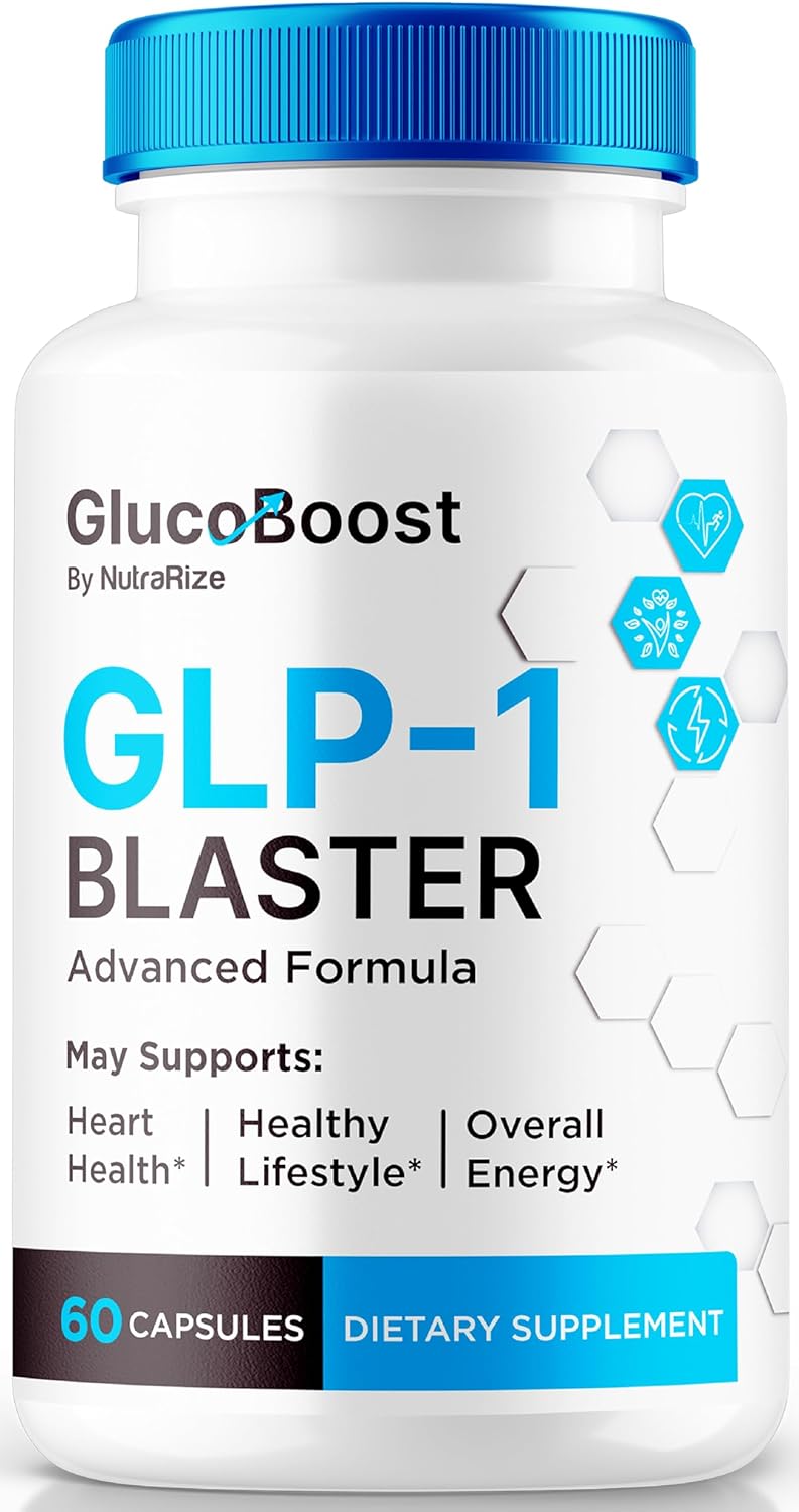 Premium NutraRize GlucoBoost GLP-1 Booster Capsules - All Natural Formula for Healthy Blood Sugar Levels - 60 Capsules