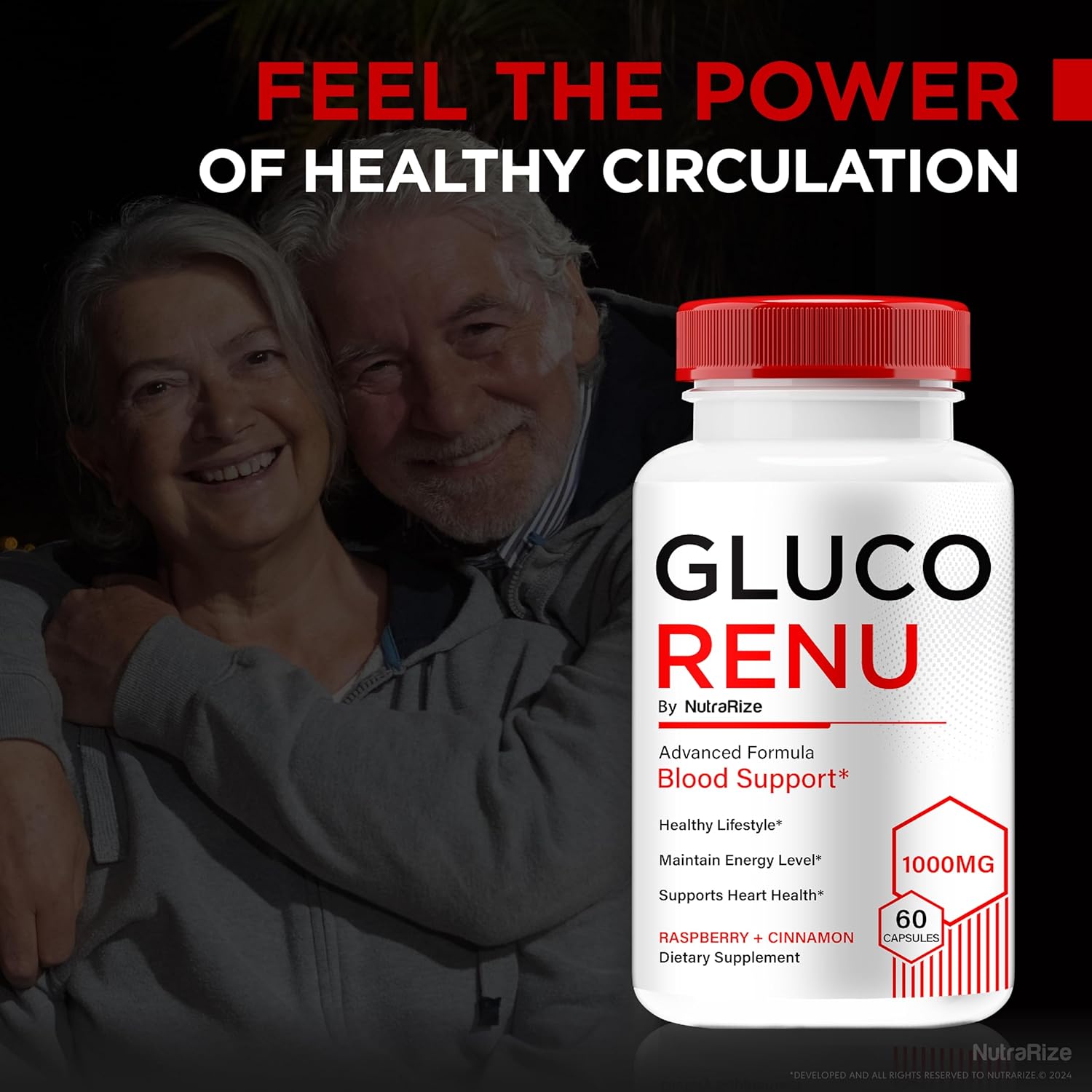 Premium NutraRize GlucoRenu Capsules - Natural Support for Healthy Blood Sugar Levels, Circulation, and Balance - Glyco Optimizer Supplement with Official GlucoRenu Pills - 60 Capsules