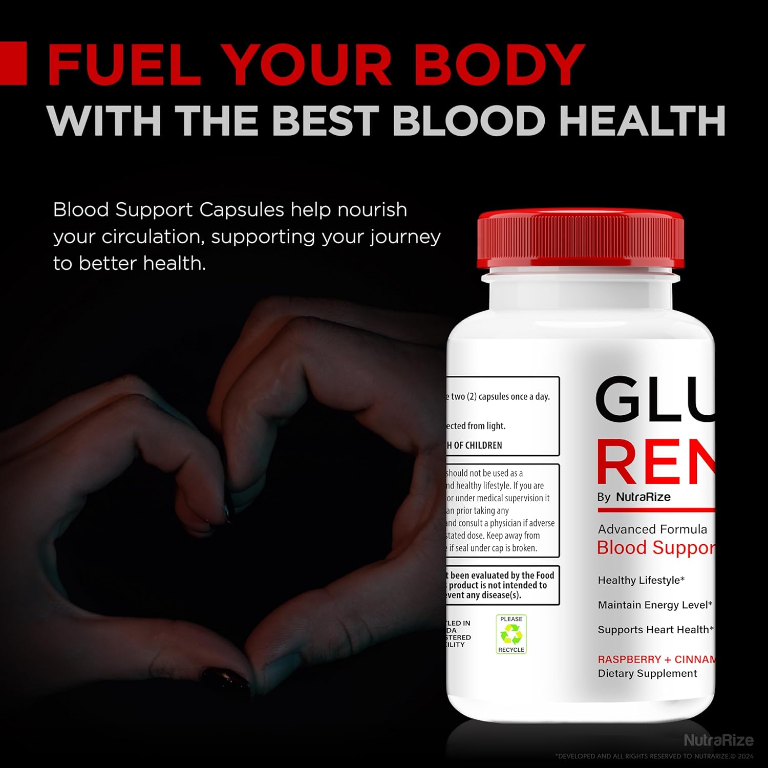Premium NutraRize GlucoRenu Capsules - Natural Support for Healthy Blood Sugar Levels, Circulation, and Balance - Glyco Optimizer Supplement with Official GlucoRenu Pills - 60 Capsules