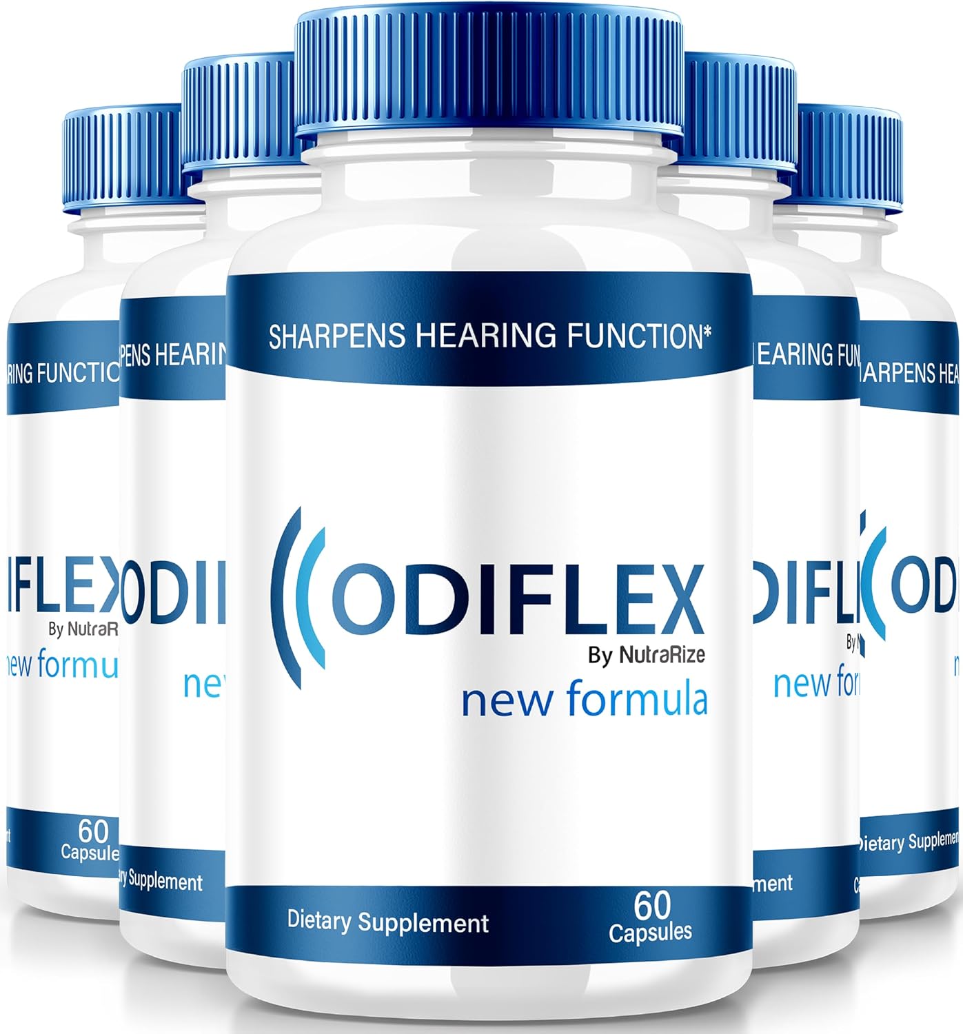 Premium NutraRize Odiflex Capsules - 5 Pack, All-Natural Ear Health Formula for Inner Ear Protection, Official Hearing Support Supplement with 300 Capsules, Odi Flex Reviews