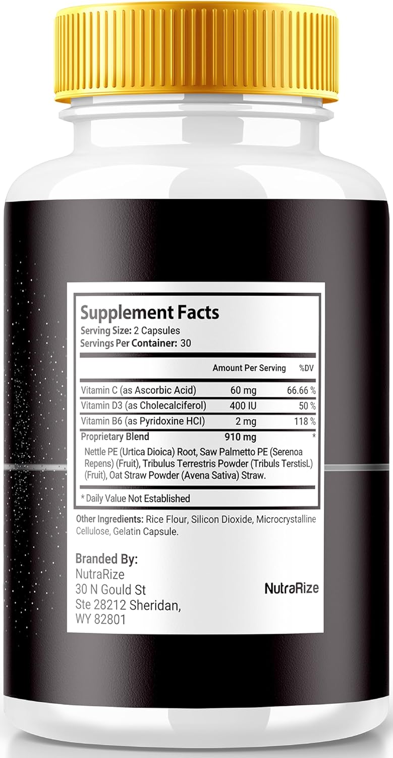 Premium NutraRize Prostomo Capsules (300 Capsules) - Official Formula for Prostate Health & Overall Wellness, All Natural Supplement for Regaining Control - Pros Tomo Pills Review