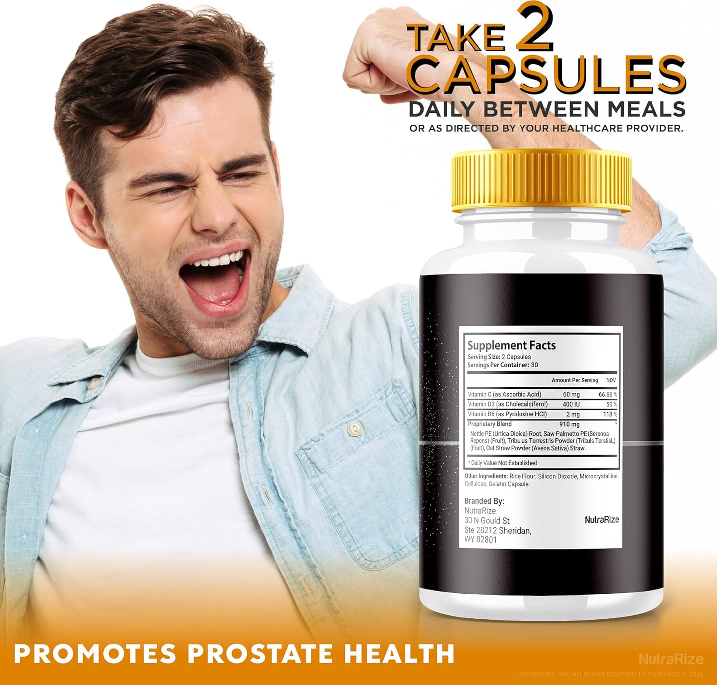 Premium NutraRize Prostomo Capsules (300 Capsules) - Official Formula for Prostate Health & Overall Wellness, All Natural Supplement for Regaining Control - Pros Tomo Pills Review