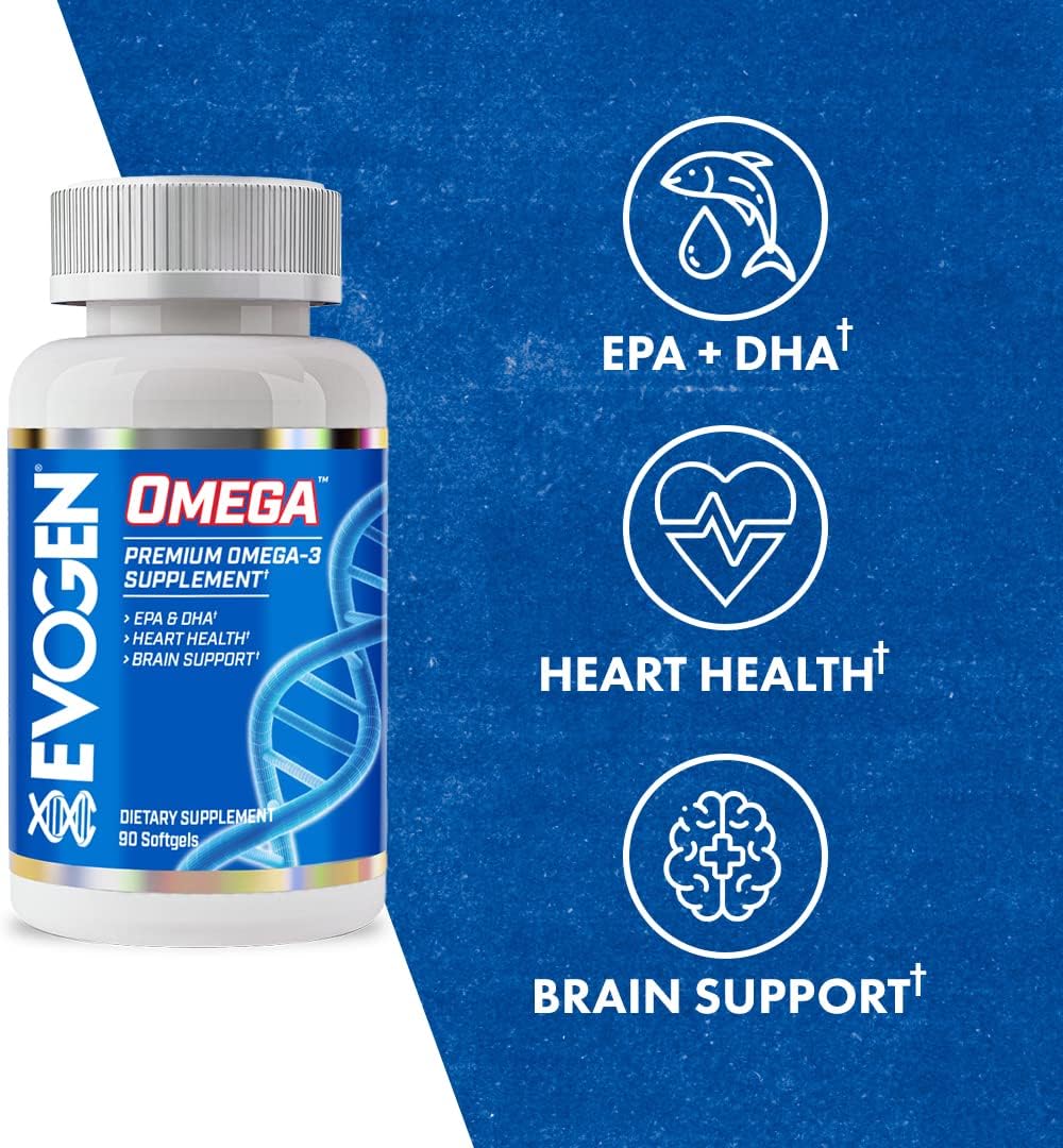 Premium Omega-3 Fish Oil Supplement for Overall Wellness with EPA & DHA - 90 Softgels