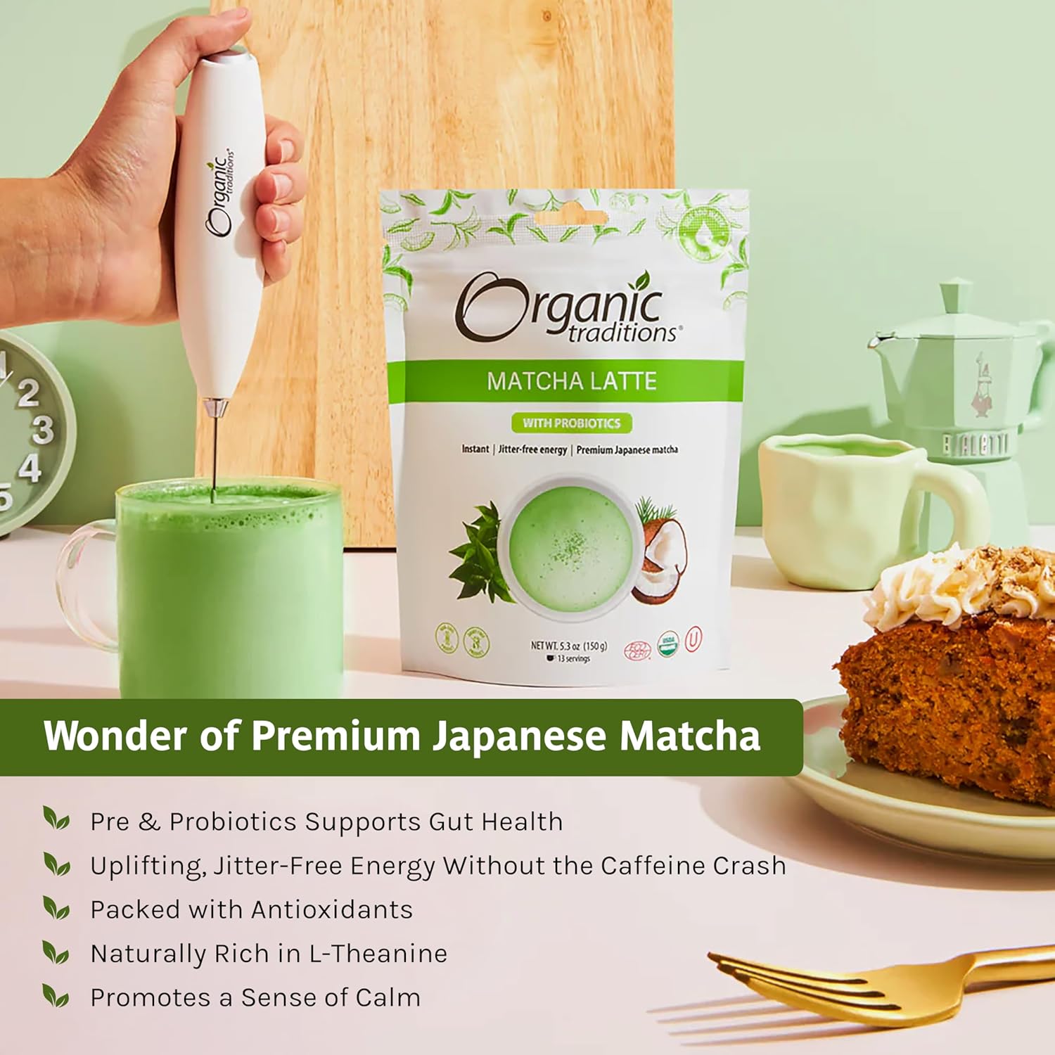 Premium Organic Japanese Matcha Latte Green Tea Powder | 150g Bag | Sustainably Sourced from Japan