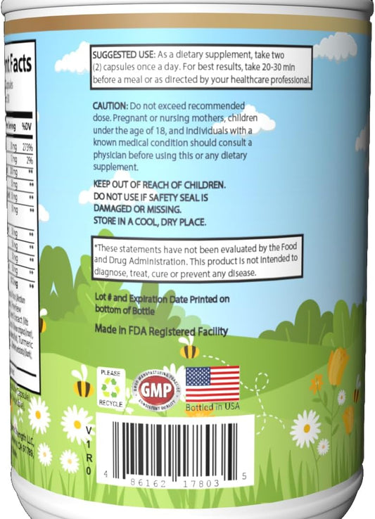 Premium Organic Liver Support Capsules with Milk Thistle, Artichoke, Beetroot - Boosts Metabolism & Digestive Health - 60 Veggie Caps - Made in USA