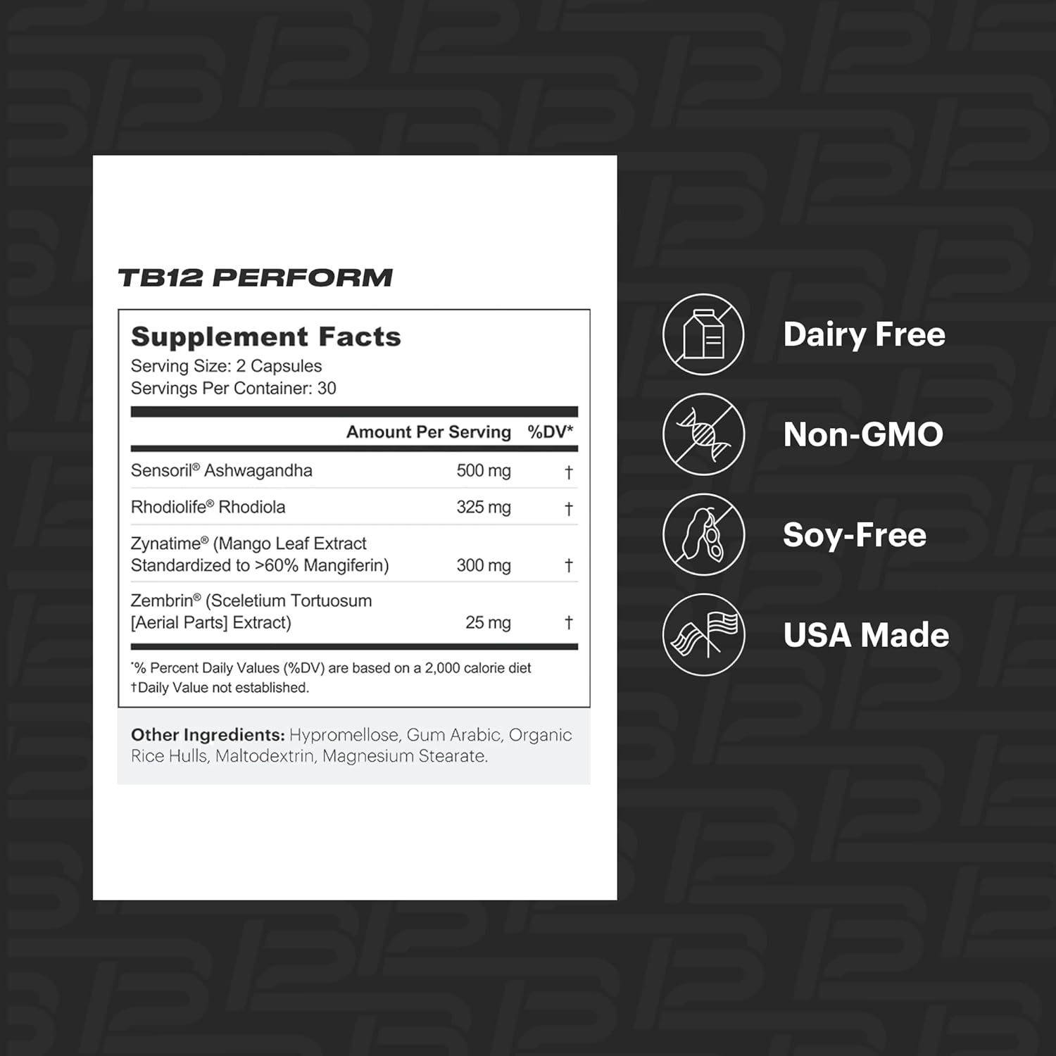 Premium Performance Supplement with Mango Leaf, Sceletium, Rhodiola, and Ashwagandha for Energy, Focus, Cognitive Function, Mood, and Stress Support