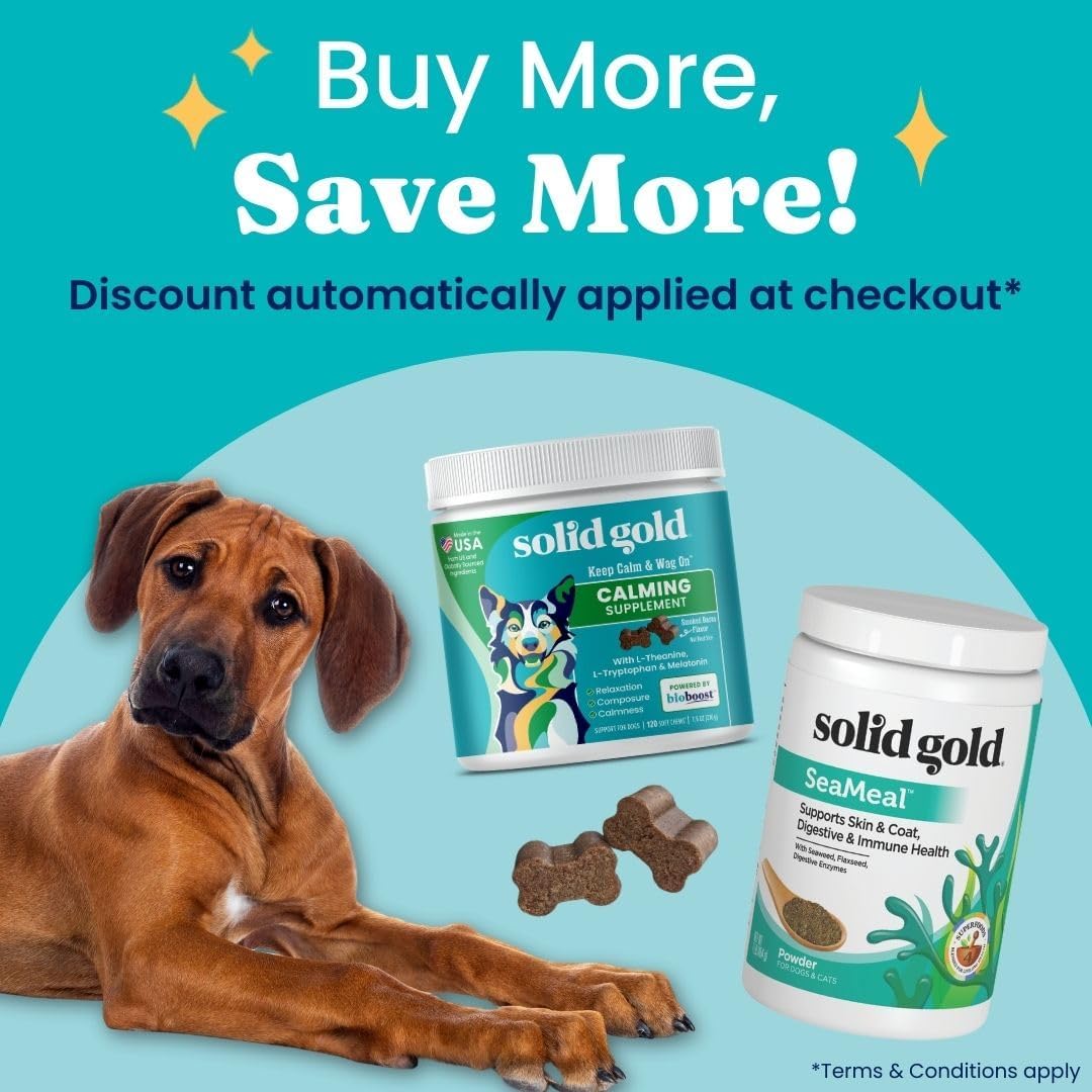 Premium Pet Vitamin Supplements with Kelp Powder, Omega 3, Vitamins, Digestive Enzymes, and Immune Support - 1 LB