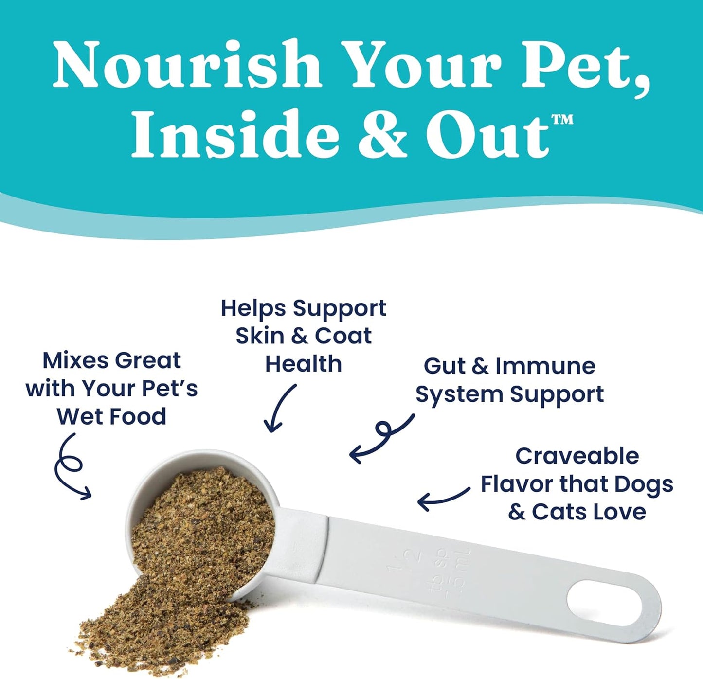 Premium Pet Vitamin Supplements with Kelp Powder, Omega 3, Vitamins, Digestive Enzymes, and Immune Support - 1 LB