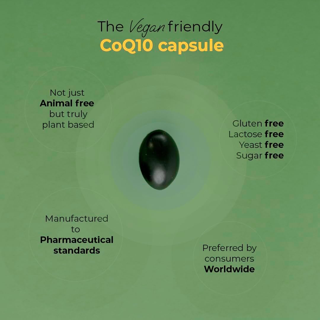 Premium Pharma Nord CoQ10 Vegan Bio-Quinone Softgels - 100mg, 180 Count - Plant-Based Coenzyme Q10 Supplement for Heart Health & Energy Production - Non-GMO Ingredients - High Absorption Formula
