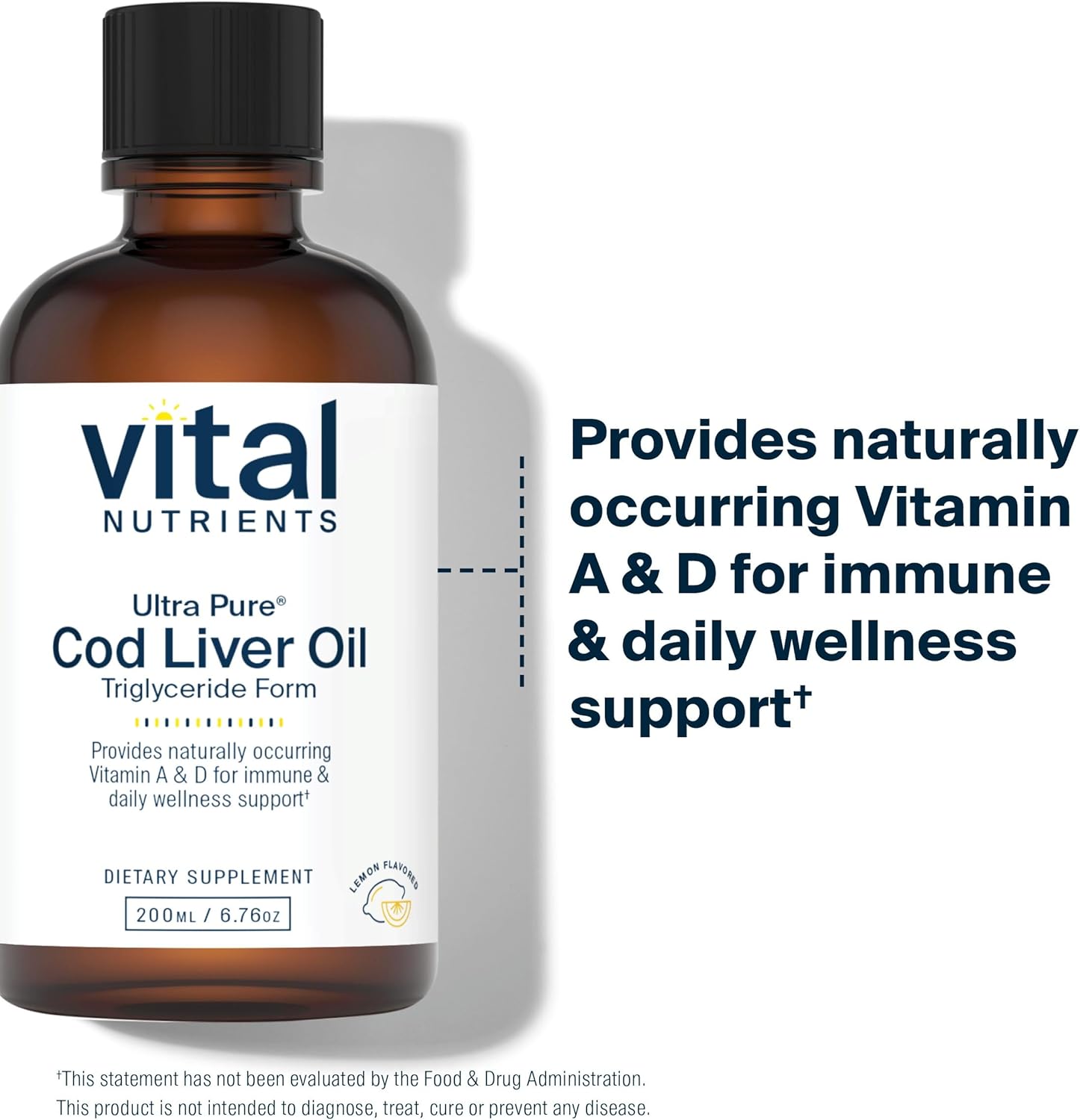 Premium Pharmaceutical Grade Norwegian Cod Liver Oil - Ultra Pure, High Potency with Vital Nutrients - 200 ml Bottle