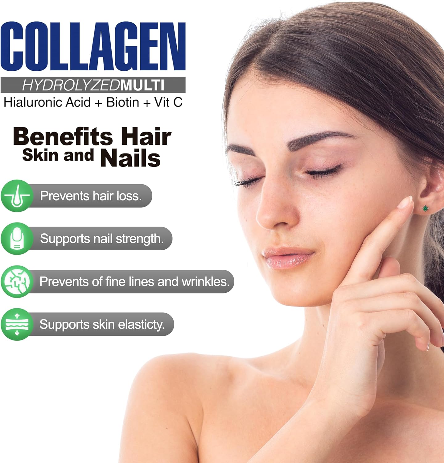 Premium Pharmaplant Collagen Hydrolyzed Multi Powder with Hyaluronic Acid, Biotin, and Vitamin C - Supports Skin, Hair, Nails, and Joint Health - Grass-Fed, GMO-Free, Keto Friendly - 330g