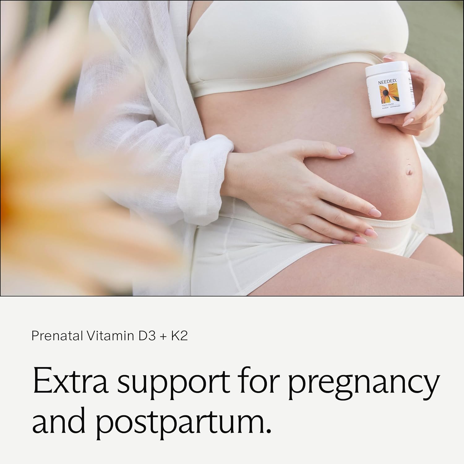 Premium Prenatal Vitamin D3/K2 Capsules for Fertility, Pregnancy, and Postpartum - Supports Healthy Immunity and Bone Development, 60 Count