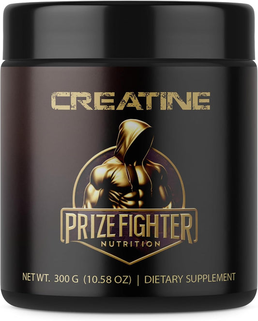 Premium Prizefighter Nutrition Creatine Monohydrate Powder | 300g | Unflavored | Energy Boost & Muscle Growth | USA Made