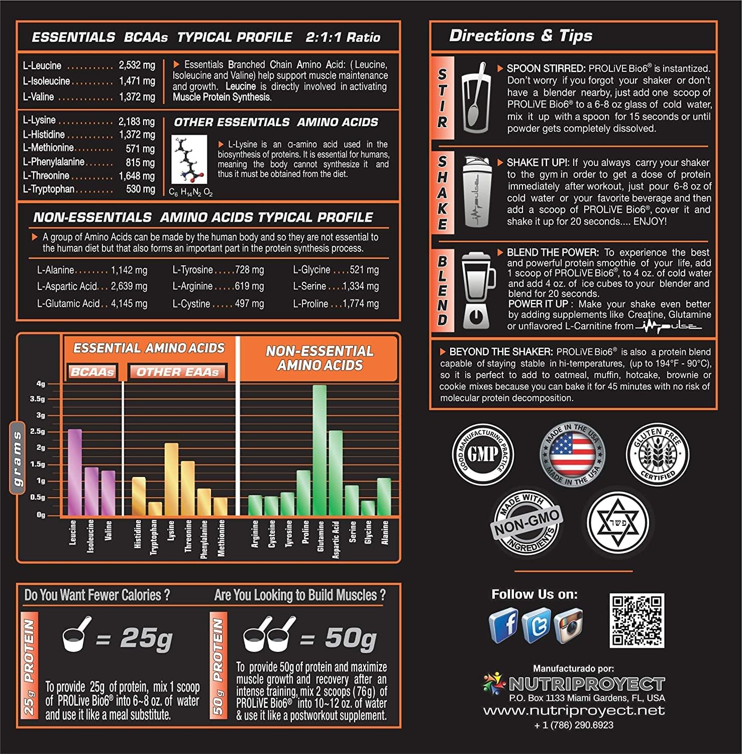 Premium Prolive Bio6 Protein Powder - 25g Ultra Complete Blend with Whey Protein, Low Carb, Zero Sugar - Piña Colada Flavor - 6 LBS