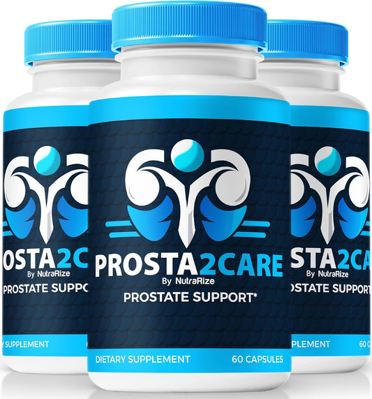 Premium Prostate Support Formula (180 Capsules) - NutraRize Prosta2Care Capsules for Maintaining Prostate Health - Official Pastillas Review - Prosta 2 Care Natural Capsules - 3 Pack