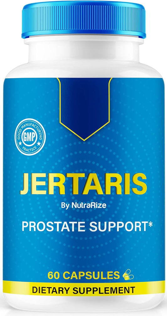 Premium Prostate Support Supplement - NutraRize Jertaris Pills for Men, All Natural Formula for Prostate Health, 60 Capsules